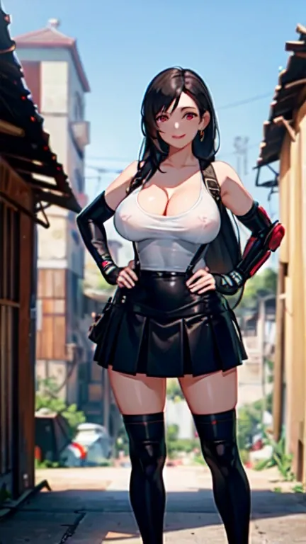 (best quality, masterpiece:1.4), (Ultra-high resolution:1.4), 8K illustrations, Very detailed, 3D, (Practical:1.45), (photo Practical:1.47), Soft Focus, Blurred background, A Japanese woman, 7rtifa, Incredibly beautiful woman, Very pretty woman, Solitary, ...