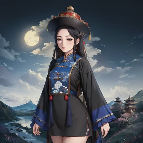 ((masterpiece)), ((best quality)), 8K, High Detail, Super detailed, Intricate details, illustration, fantasy, Surrealism, ((1 girl:1.2)), Solitary, Describe the Chinese-style river girl,  river&#39;Girl costumes,(((Full breasts)))(((Cleavage))),(Huge teard...