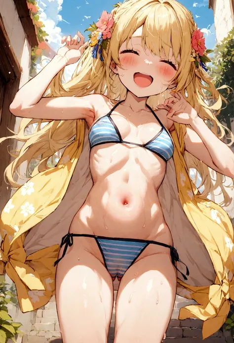 nsfw　Japanese　cute　Blonde　Swimwear