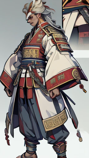 リアView, Front view, マルチView, Game Characters, East Asian Character Design,  Exquisite pattern, One Man,, Chinese_Clothes, multiple_View, hair_ornament, 漢Clothes, length_sleeve, concept_art,  extended_arms, gray_background, Are standing、Three Kingdoms、