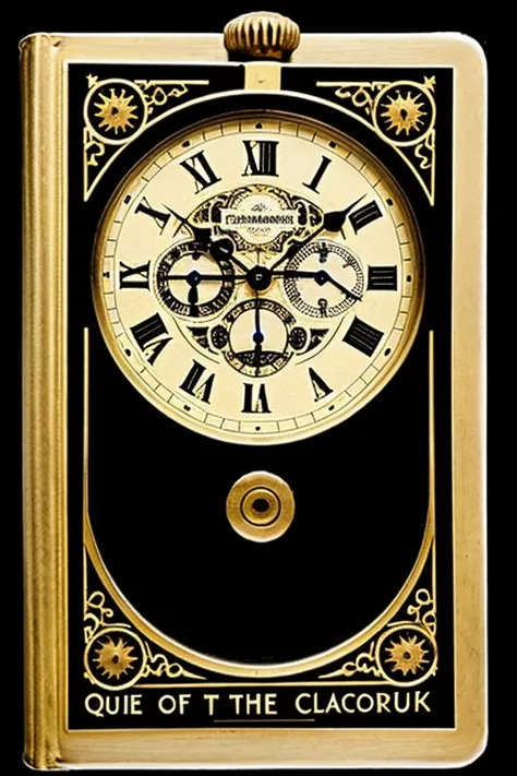 I want the cover of a book that has the title "The clockwork of time" que se trate de los viajes en el tiempo 