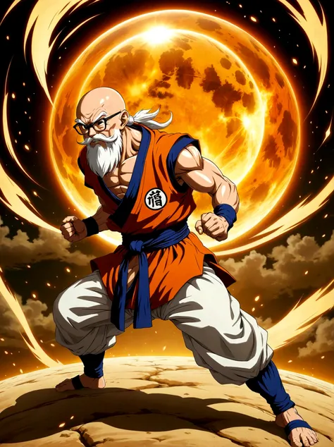 Dragon Ball, Tenkaichi Budokai, Master Roshi，elder，Martial Artist, Contest，fighting，Martial arts tournament background