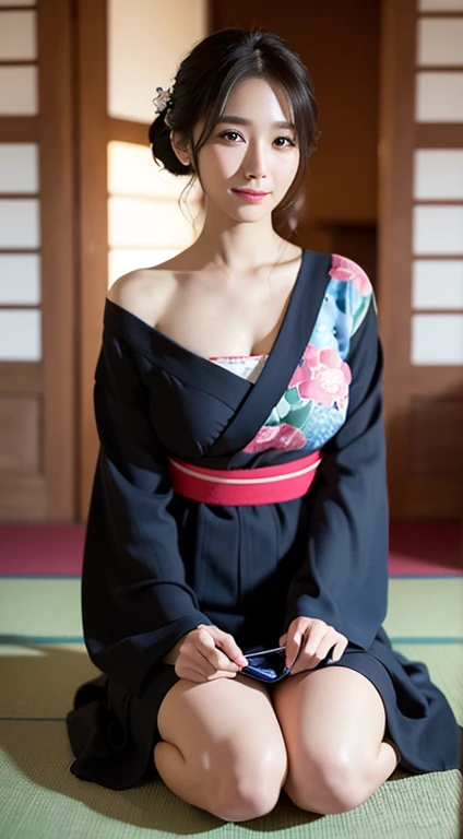 face is :9,41434626], Bewitching beautiful mature woman、40 years、stature　154cm、well-proportioned figure、The figure of the hourglass、Japan in a yukata、Yukata at Japan Ryokan、Shoulder out、clavicle、model in Japan、Japan sensual woman, Gorgeous Japan Woman, god...