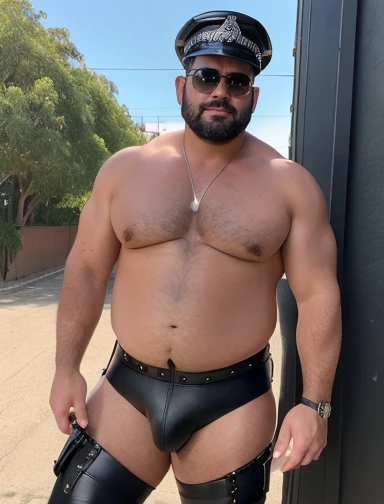 plump, chubby, extremely thick thighs, large belly, wearing only green swim trunks..muito barbudo. 56 anos.apana 1 umbigo. Barriga detalhada. wearing cap. Homem barbudo gordo e sexy de 50 anos,cheio de suor,corpo todo,barriga grande, barba branca, fios bra...