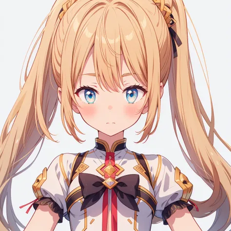 Close-up shot、vtuber half body、Golden Ratio、Bangs shorter than eyebrows、highest quality、Best illustrations、Very detailed、Upper Body、alone、1 girl、Looking into the camera、upright、Place your arms at your sides、Beautiful fine details、Concept Art、from the front...