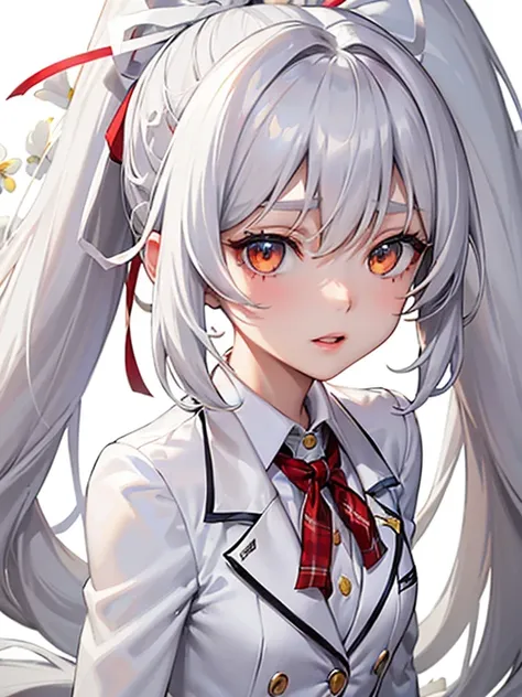 ((gray hair:1.2)),(fluffy long hair:1.3),(voluminous hair:1.25),(big ribbon:1.3),(white eyes:1.4),(eye size:1.5),(ponytail:1.3),...