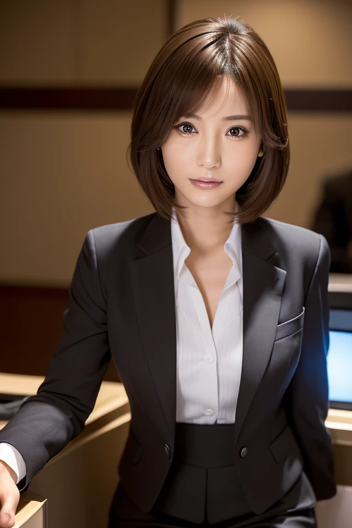 (((banker:1.5、Bank counter operations:1.5、Business suits and skirts:1.5))), dynamic, Cinematic photography,(Ultra Realistic, High resolution), (Highly detailed eyes, Highly detailed hair, highly Detailed face, Highly detailed plump lips，Perfect Anatomy),(h...