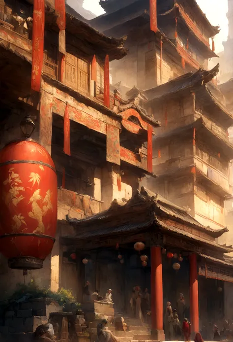 Stable Diffusion prompt: "An artwork that represents the beauty and essence of China, combining traditional elements with a modern touch and illustrating the heart and soul of the country.

Tags: Illustration, poster design, Eastern style, ancient city wal...