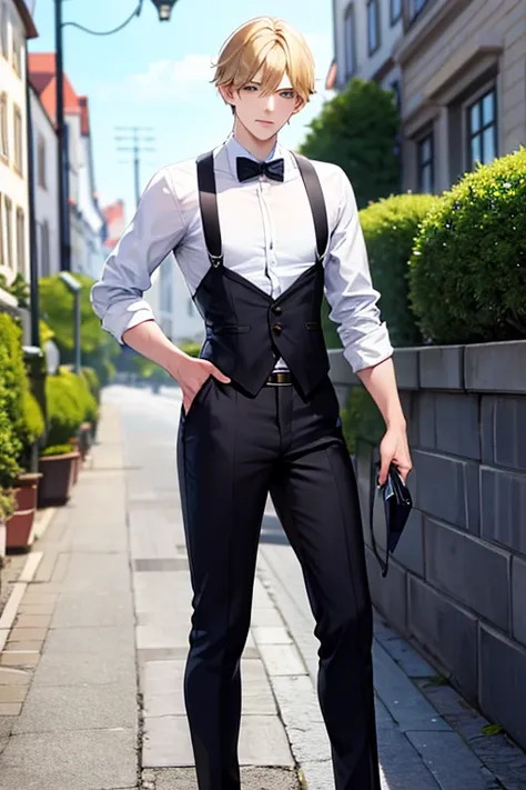 german young pretty man with normal clothes