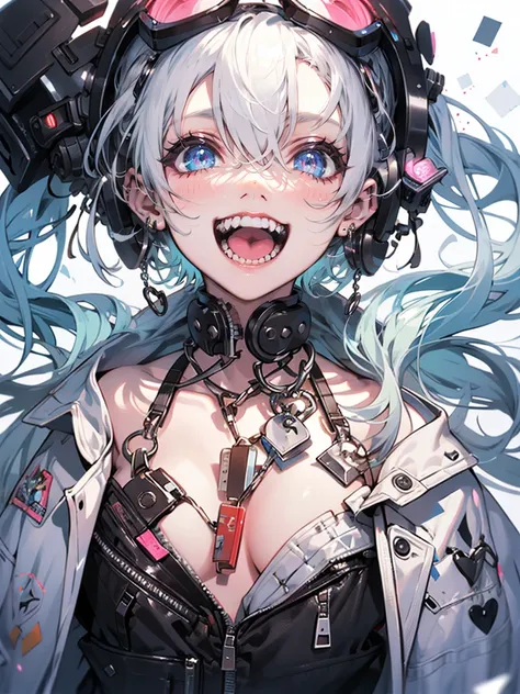 (masterpiece:1.2), highest quality,A powerful smile,Rebellious girl,
 