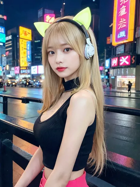 最high quality, masterpiece, 32k、Very detailed、Realistic、1 girl, Japanese women、Cute Face, (photo Actual:1.3),Bob Hair(Golden hair color、Blonde Hairstyles)、Edge lighting, (Skin with attention to detail:1.2), 8k超High resolution, Single-lens reflex camera, hi...