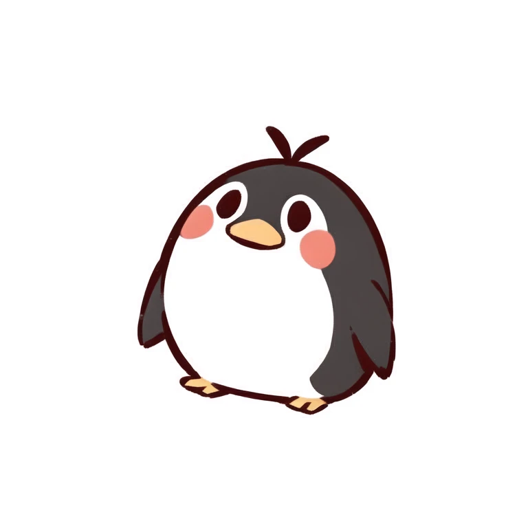 penguin,(qline),Simple Background,, masterpiece, highest quality,