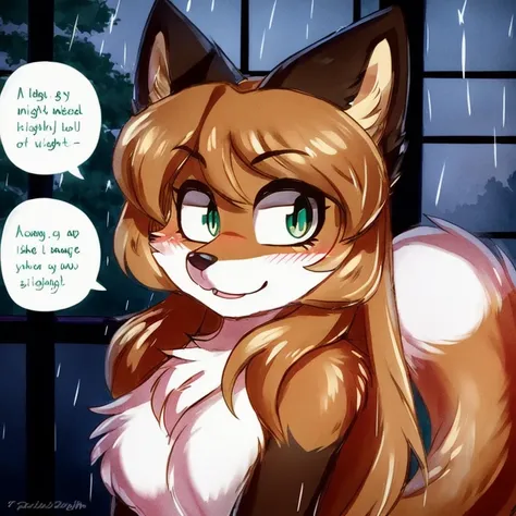 uploaded the e621, beautiful and detailed, woman (((female))) ((anthro)) Fox, (Averi, Fox girl), cinematic lighting, Fox, (anthro, fluffy fur), anthro fox girl, body fur, curvy, sexy, nice, cute, hot, comfortable anime-style cartoon-style, digital drawing,...