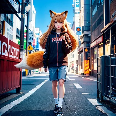 Fox Girl, Fox&#39;s Tail, Nine-Tailed Fox,Fox Ears, Black colored hair, Fox Makeup,One Girl、 Kimono with open chest, Body size is 100-70-90!、Nice body, Avatar, face, Open chest, lewd face, Dominant representation, naughty face,Big Breasts,Emphasize cleavag...