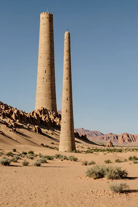 Tall tower in the desert