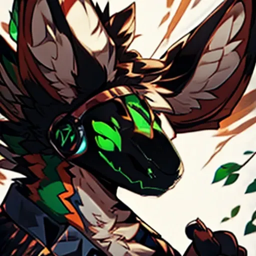 a sideways close-up of a person in a suit and tie with a dragon head with black and green details, young male den dragon, like an anthropomorphic dragon, anthropo dragon art, arte antropo, arte fursona, retrato de personagem peludo, from cryptid academia, ...