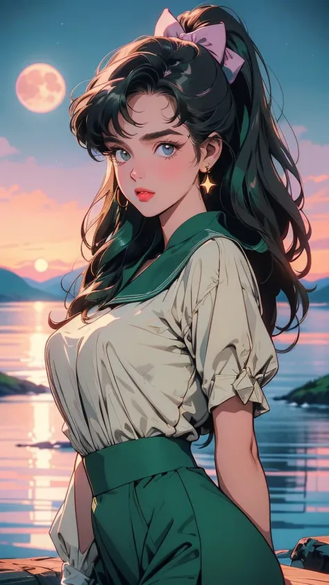 ((90s anime style, 1990s style, hand painted details, fresh and clean appearance)), (masterpiece:1.2, highest quality, wonderful quality, Ultra-expensive resolution), (complex and detailed), 1 female, 17 years old, alone, minimal makeup, natural materials,...