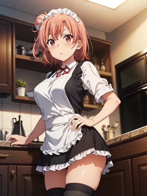 ((masutepiece, Best Quality, hight resolution, nffsw, Perfect Pixel, depth of fields, 4K, )), 1girl in, Solo, , Beautiful anime girl, Beautiful Art Style, 
very low view angle:1.3, view from below:1.5, sky from below:1.5, kitchen background, standing:1.5,
...