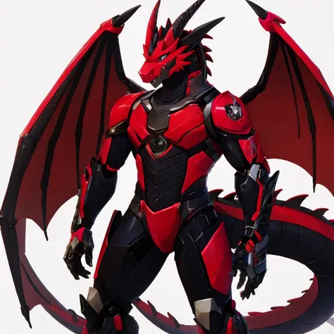 Robot Dragon，Red Dragon，Sentado no apartamento