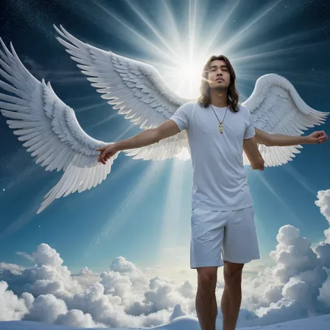 A shining heavenly angel men