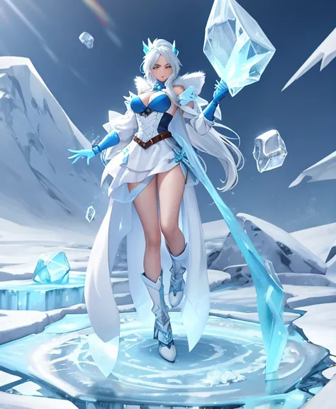 Arctic Frost Ranger: A suit featuring icy blue and frosty white hues, accented with snowflake patterns and frost crystals. This Ranger commands the power of ice and cold, with abilities such as creating blizzards, forming ice constructs for defense, and fr...