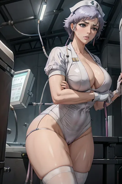 nurse uniform,hospital, latex nurse suit,nurses,busty,elbow gloves,labcoat,grey hair woman,grey eyes , gigantic ,medical instruments,asian nurse,two nurses,speculum,examination room,oversize ,big ass ,strap on, lay on table ,legs spreaded,giving birth,gyno...