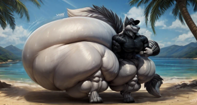 4k, high resolution, best quality, perfect lightning, perfect, solo, anthro, young, boy,white wolf:2.0, furry body, (fluffy mane:1.2), fluffy tail, male, adult, (bulky2:0, thick muscles2:0, huge muscles:2.0, hyper muscles:2.0), (thick biceps, veiny biceps,...