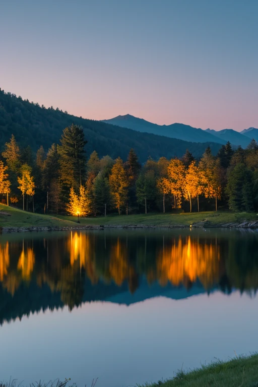 Lake at dusk