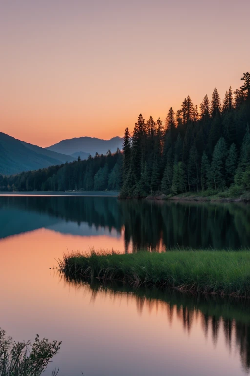 Lake at dusk