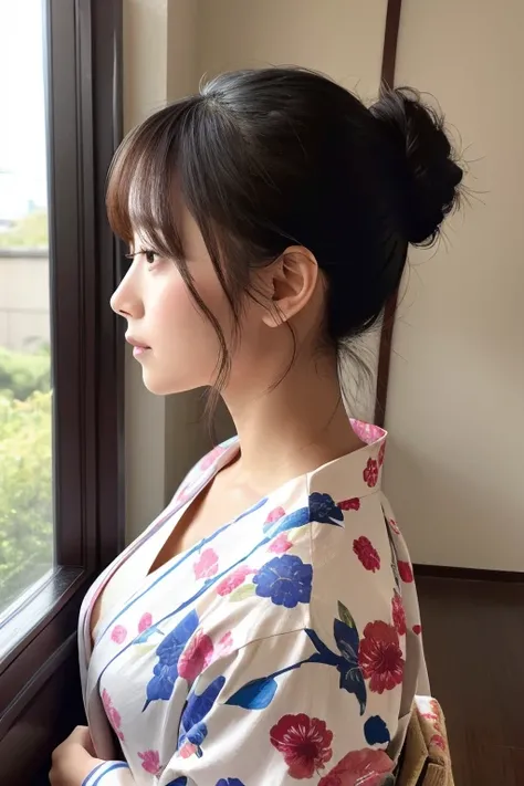 Yukata Beauty　Unbuttoned　Alluring nape
