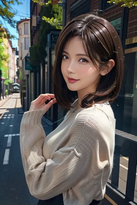 (masterpiece:1.3), (8k, photorealistic, RAW photo, best quality: 1.4), (1girl), beautiful face, (realistic face), (dark brown hair, Medium hair:1.3), beautiful hairstyle, realistic eyes, beautiful detailed eyes, (realistic skin), beautiful skin, (sweater),...