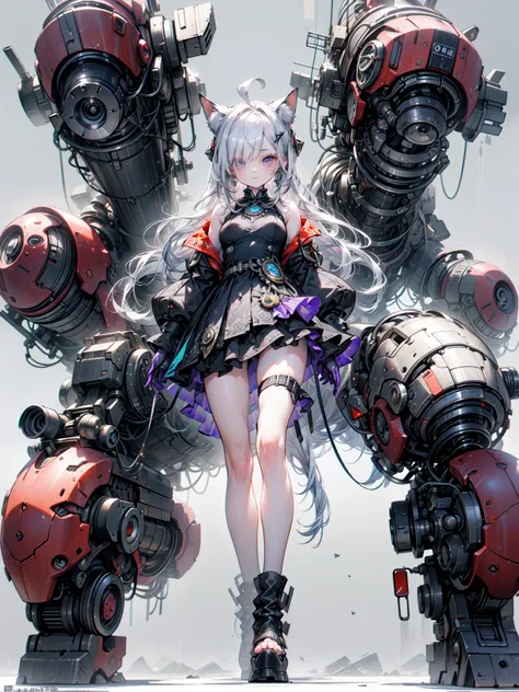 (((masterpiece, highest quality, very detailed))), ((ultra-photorealistic 3d)), cyborg girl with complex machinery, skeleton, dy...