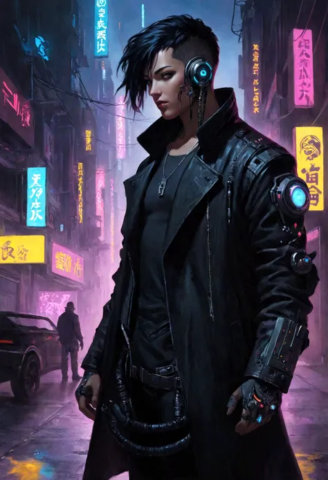 Album cover "Shadows of cyberpunk" artist SergeWolf. Cyberpunk