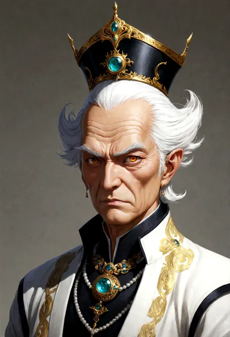 **Lord Toh "White Eyes" Whiteeyes: Zuntas Mad Duke, Master of Indulgence**

**Appearance:**

Lord Toh Whiteeyes, despite carrying the weight of his 72 years, stands tall and imposing. His white hair and eyebrows contrast starkly with his milk-white eyes, f...