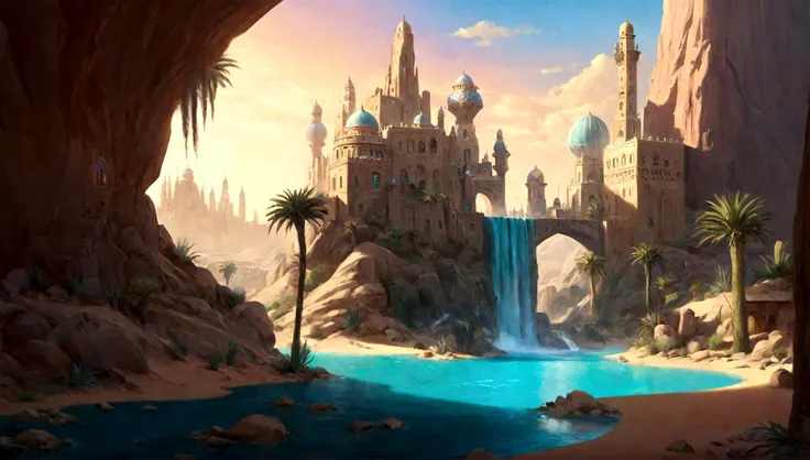 desert, city on desert, city, fairytale city, magical desert
