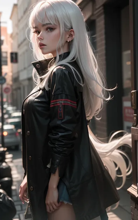 White hair, High definition, 8k resolution, detailed 