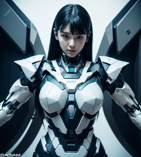 Textured skin, Super Detail, high details, High quality, Best Quality, hight resolution, 1080p, hard disk, Beautiful,(Gundam),beautiful cyborg woman,Mecha Cyborg Girl,Battle Mode,Girl with a Mecha Body,She wears a futuristic Gundam mecha,A powerful cyborg ...