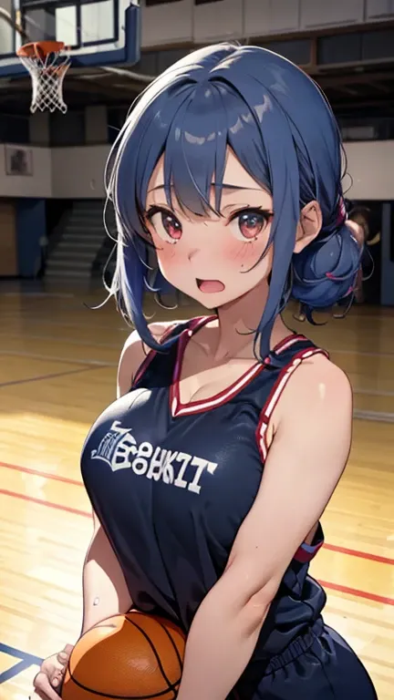 mastute piece,Best Quality,insanely detailed,8k cg,nsfw,
(shoot upper body:1.3),
(1girls:1.3),standing,looking at viewr,body in front,both arms behind back,(Basketball Uniforms),(bare breasts:1.2),
break,
blush,shy,(ecstasy face),(trembling:1.2),break,(lig...