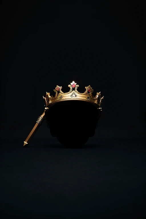 Crown for Prince floating with weapons as the background dark theme