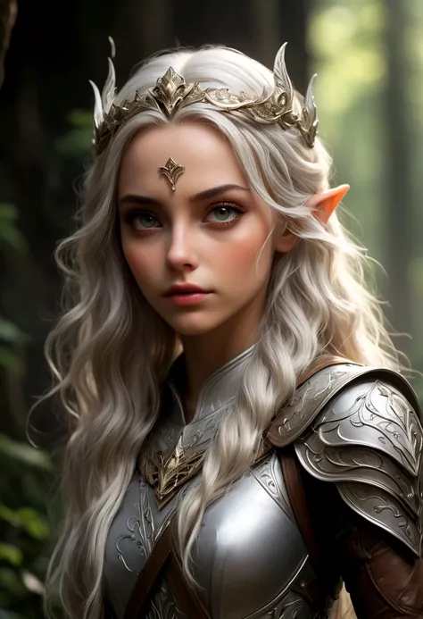 ((Masterpiece)), (Best Quality), (Cinematic),(extrem detailliertes CG Unity 8k-Hintergrundbild),(( head to toe in frame)),(highly accurate drawing in every detail)(extremely precise representation)1girl, fit, small breasts, a stunning beautiful elf warrior...