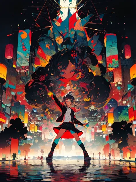 leaning back with hands out in the air,girl、high school girl、(masterpiece, highest quality, official art:1.2), (flat color:1.5),(colorful),looking at the viewer,1 girl,alone, white background, ,(2D:1.5) ,NSFW