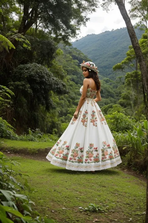 Generame ideas de vestidos inspirado en Chiapas puede ser si flora si fauna o algo representativo de Chiapas 