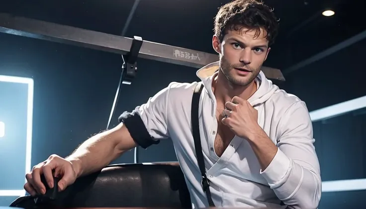 Jamie dornan wearing only a tong