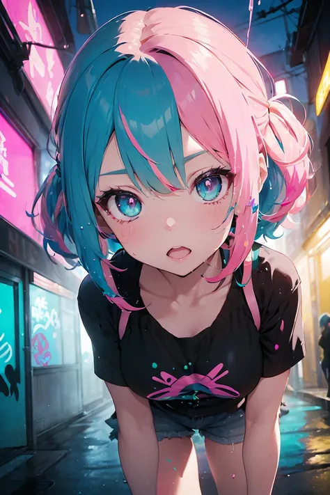 Anime Girls, (Current fashion) , Grown-up fashion, (Big Breasts:1.3), ((Superior:1.3, Perfect Eyes ,Beautiful and detailed, Super clever turquoise eyes sparkle:1.1, Gradient Eyes:1, Beautiful Eyes:1, Symmetrical eyes:1, Big Eye Highlights:1.2)), Very shy, ...