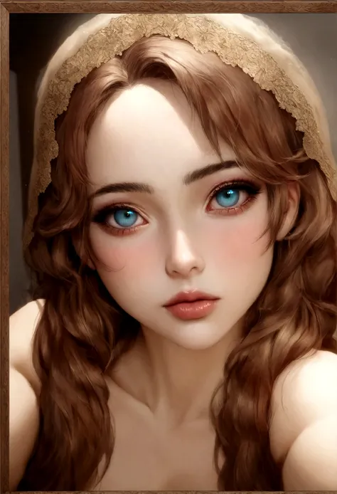 arafed femme pleinement , fille sexy aux yeux marrons, ultra realistic, Meticulously detailed, Portrait de Sophie Mudd, cheveux bruns et grands yeux, selfie d&#39;une jeune femme, The eyes of Dubai, violette myers, sans maquillage, maquillage naturel, rega...