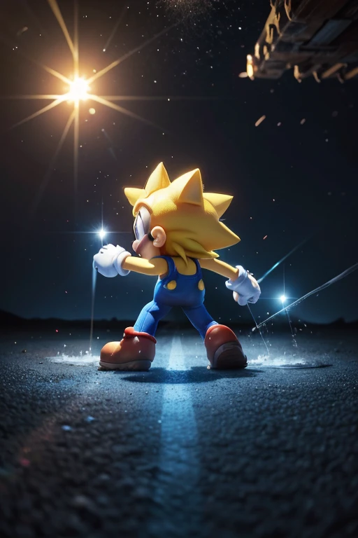 super Mario realist fight super sonic 