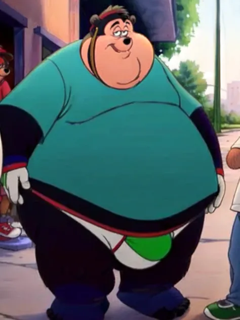 ((Masterpiece)),((Hight quality)),((Hught Detailed)),((Realistic,)) Anime Artistic masterpiece art, Morbid Obese bear kid while Anatomy of character, Hyper obese Furry character, Long shot photo, Real life (Massive, hairy) Obese citizen (massive obese, hai...