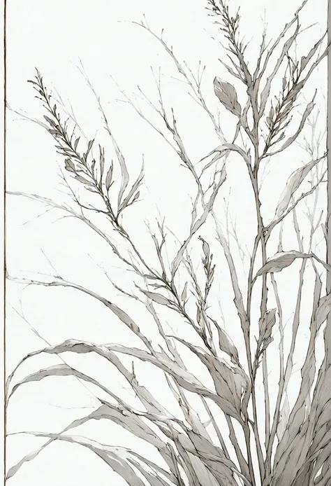 Black and white outline art on a pure white background, decorated with delicate, clean lines. Botanical art. This stunning work of art exudes elegance and sophistication. The precise lines and intricate details really showcase the high quality craftsmanshi...