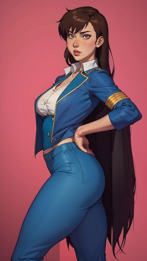 Theres a woman in uniform posing for a photo, hyperrealista , a hyperrealista , realista , cosplay de  anime, garota de anime na vida real, cosplay de anime, realista cosplay, como personagem de anime,  da escola, magic school student uniform, cosplay prof...