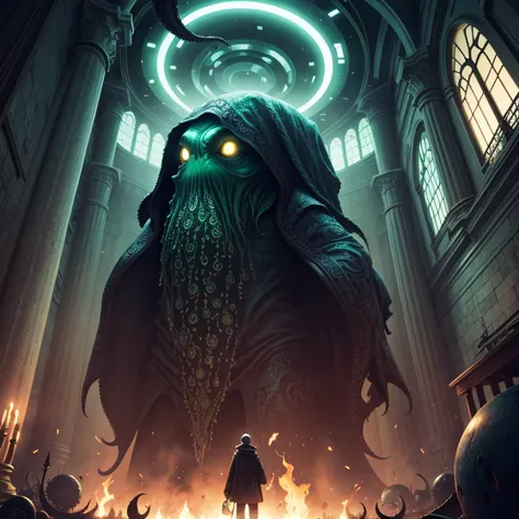 cthulhu、cthulhu神話、mysterious、that&#39;s horrible、incomprehensible、divine revelation、apocalypse、octopus、religion、